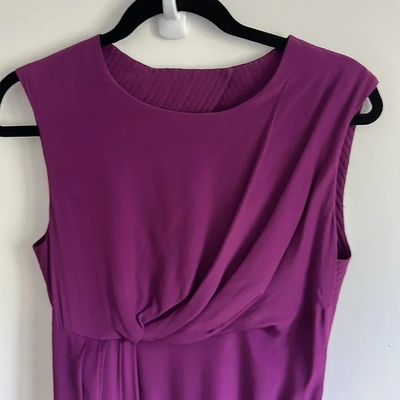 Off-White Purple “Floral Print Here” Asymmetrical Silk-blend Cocktail Dress - Picture 4 of 13